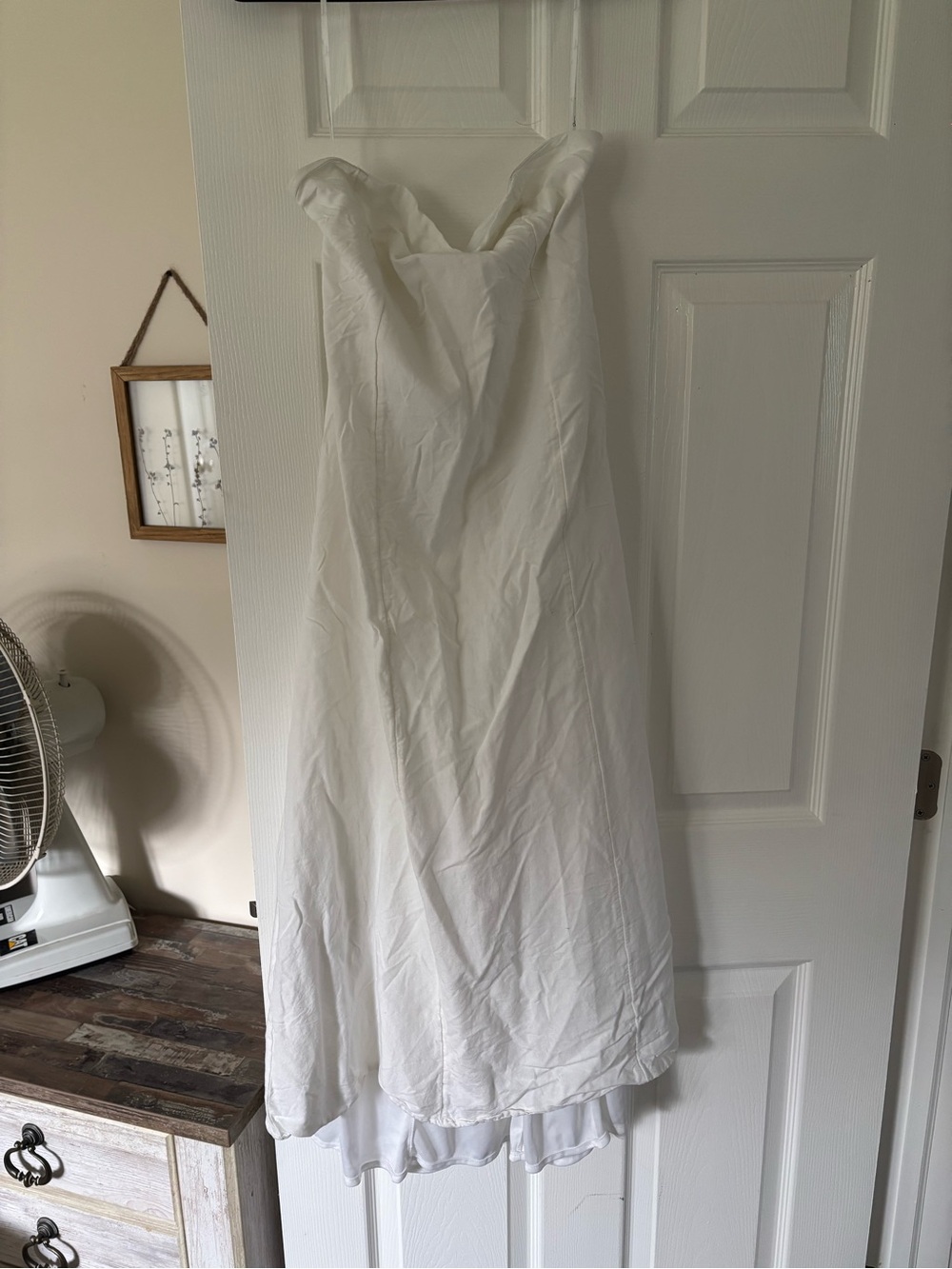 White Strapless A-line Dress